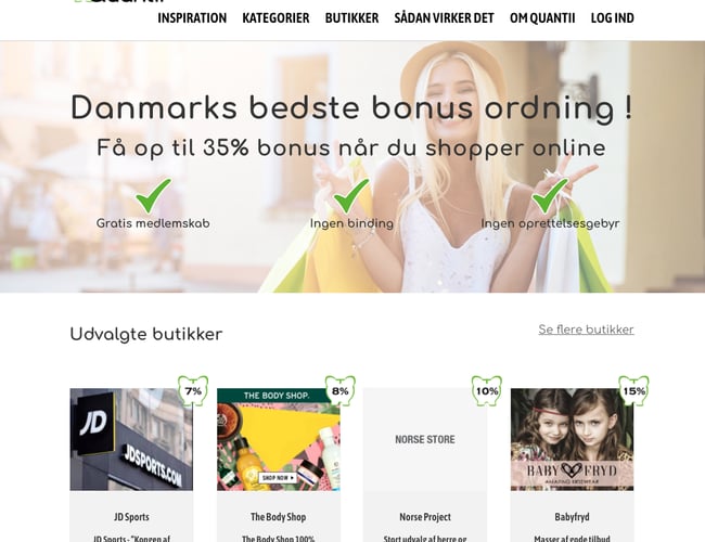 quantii.dk - Webportal med lav arbejdsbyrde og internationalt potentiale 