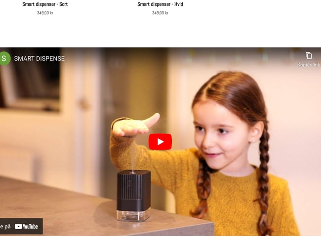 Webshop med salg af smarte dispensere. Stort varelager medfølger! - Omsat for 200.000 kr. 