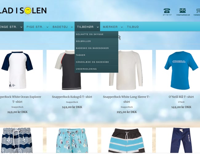 Webshop med UV Badetøj