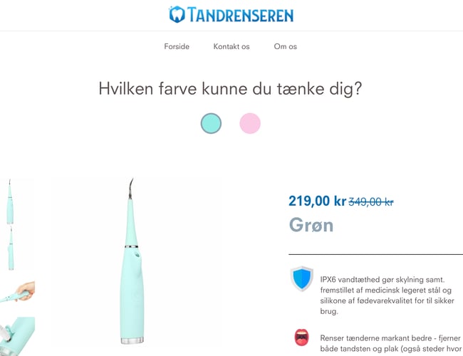 Køreklar dropshipping webshop Tandrenseren.dk