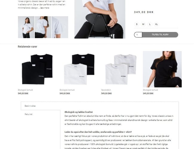 Unik og moderne Webshop sælges - ÆGTE ØKOLOGISK KVALITETSBOMULD