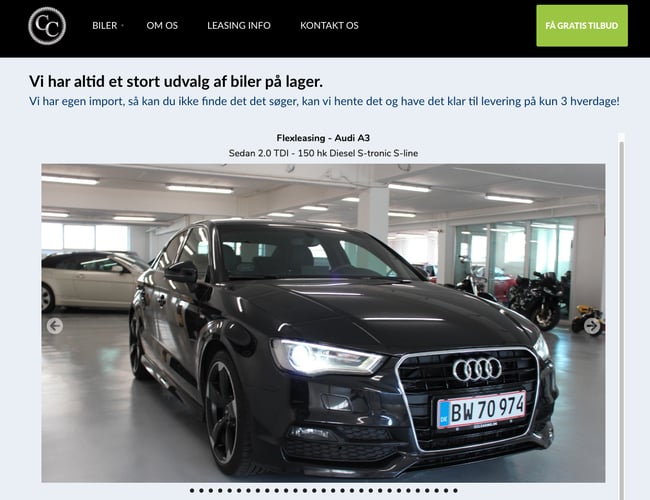 Kendt Leasing virksomhed med godt omdømme og mange faste kunder sælges. 