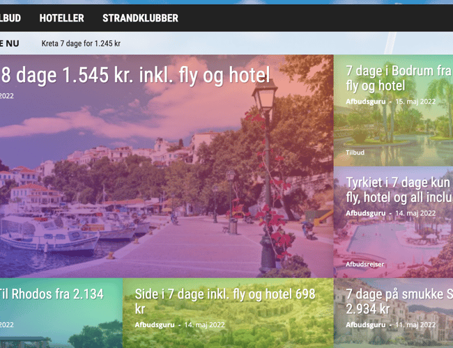 Afbudsguru.dk - Solid affiliate side indenfor rejsebranchen
