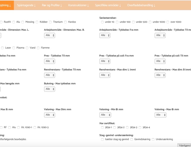 Portal for indkøb til industrien til salg