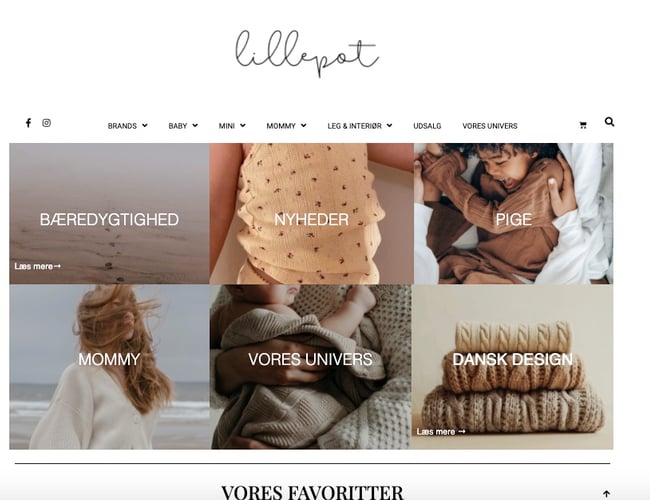 Børnetøjs butik med egen webshop