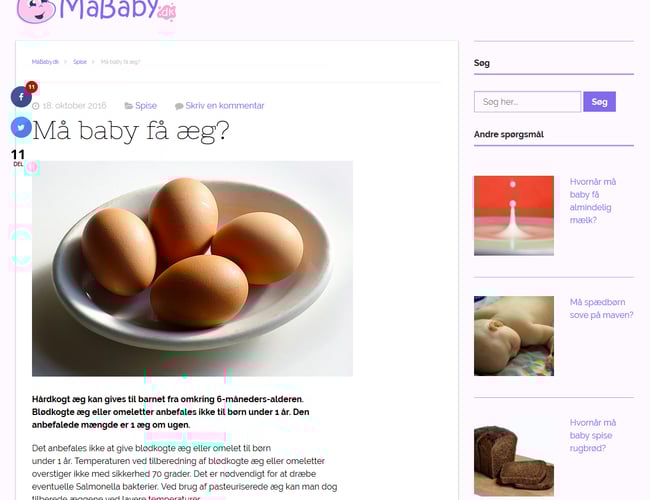 Portefølje af websites med artikler i diverse kategorier
