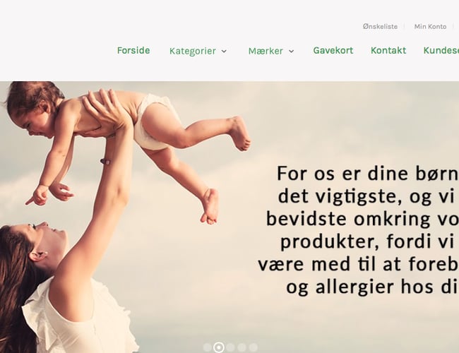 Webshop med økologisk og kvalitets legetøj