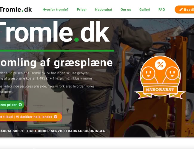 Tromle.dk - sælges - Omsætningen udgør ca. 4 x markedsføringsomkostningerne. 