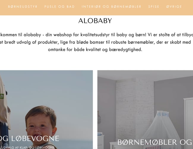 Dropshipping butik med salg af kvalitetsbaby-børne udstyr