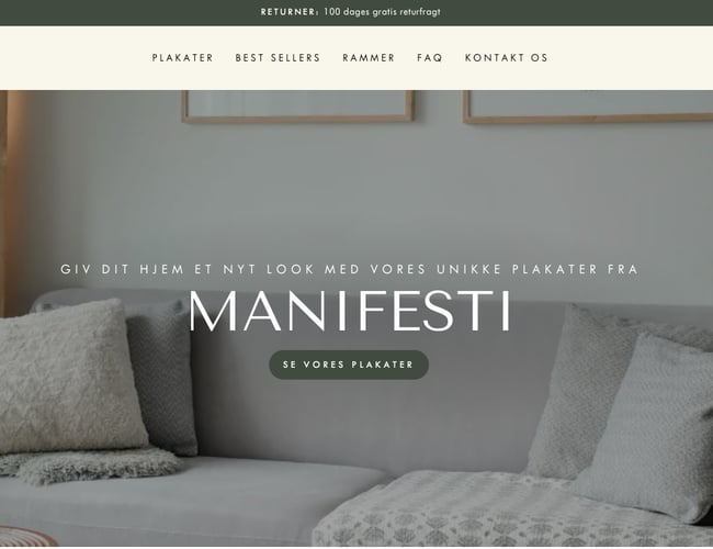 Dropshipping shop med salg af plakater - Avance på hele +50%