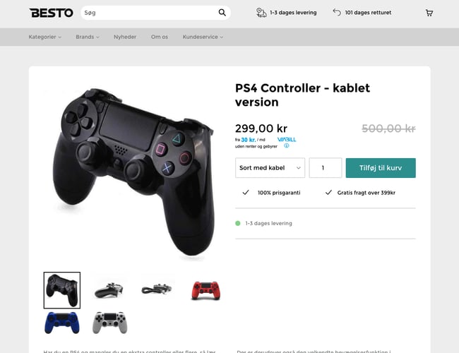 Besto.dk - Kvalitetslegetøj og gadget webshop - Omsat for 900.000 kr ex. moms frem til Dec 2019.