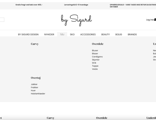 Etableret webshop indenfor Tøj, Sko, Accesories samt brugskunst sælges inkl. Varelager. 
