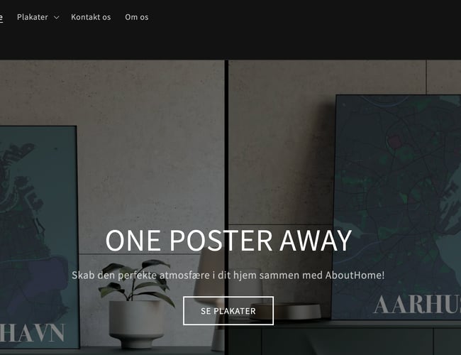 Dropshipping shop med salg af plakater - Avancen ligger på mellem 35-50%.