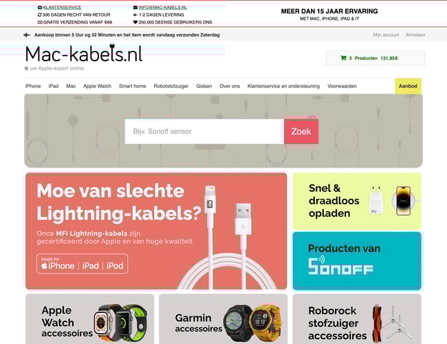 [MacKabler.dk] - 12 år gammel webshop med godt renommé og struktur
