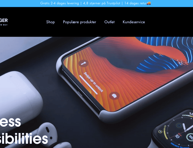 Dropshipping webshop med salg af trendy opladere!