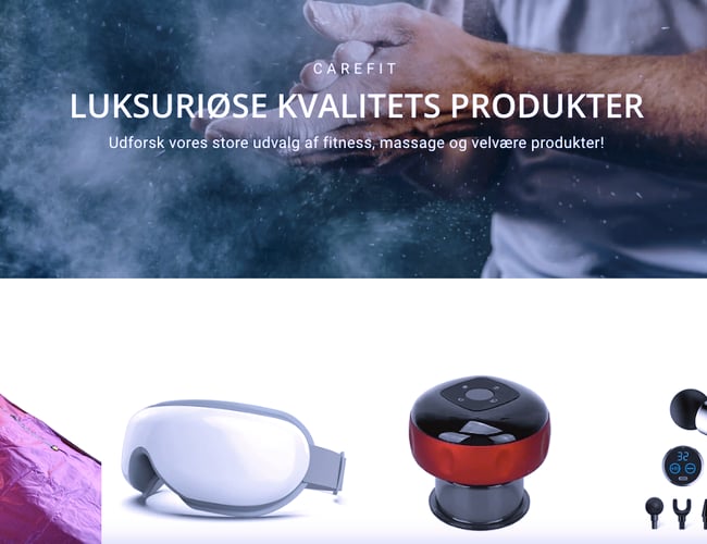 Dropshipping webshop inden for fitness, massage og velvære med 2-4 dages levering! Høj omsætning på kort tid!