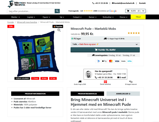 Webshop med 14+ millioner i omsætning de sidste 6 år og fuldautomatiseret drift