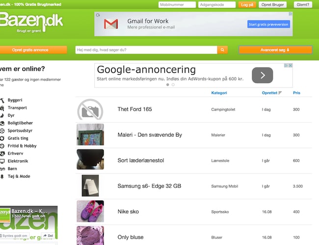 Brugtmarked med 3.200 brugere