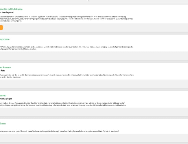 To Affiliate websites indenfor måltidskasser & mad til døren - Omsat for +90.000 kr. de sidste 2,5 år