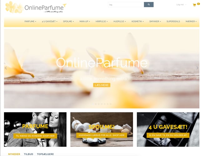 Parfume Webshop med godt navn og stort potentitale Sælges