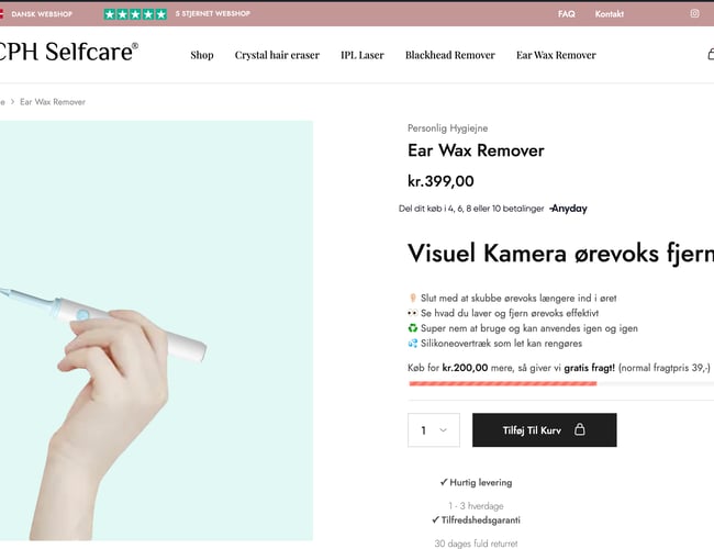 Salg af Webshop i attraktiv branche med varelager (Aktiver ikke virksomhed)