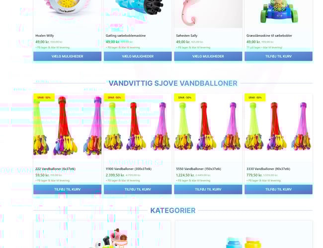 Nystartet Sommer Niche shop med 100K i varelager sælges