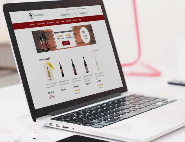 Webshop med handel af vin - dropshipping - har omsætning