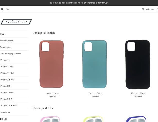 Nytcover.dk - Salg af iPhone tilbehør, med sociale medier + lager