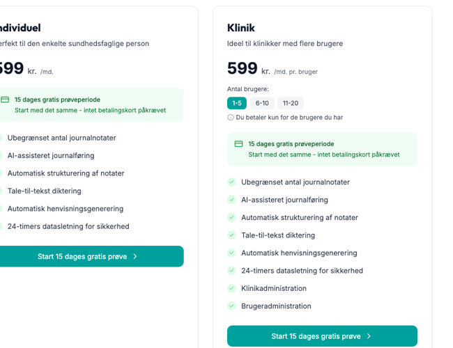 CareNote – AI-drevet SaaS-platform til sundhedssektoren!  Kan optage lægesamtaler og omdanne dem til præcise journalnotater. Klar til vækst og skalering!