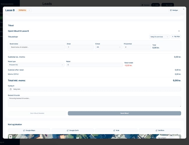 Leadværktøj til håndværkere og servicefolk. Klar til launch, fuld af automatik og med stor skalérbarhed.