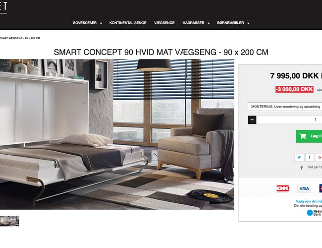 Madrashuset.dk - Webshop til salg. - Stort udvalg af møbler med dropshipping løsning på 10-35% afkast.