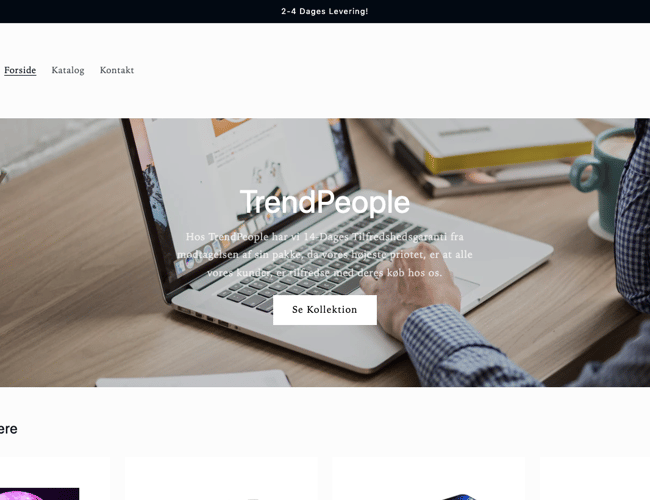 Trendpeople.dk - køreklar dropshiping webshop med 20 vinder produkter