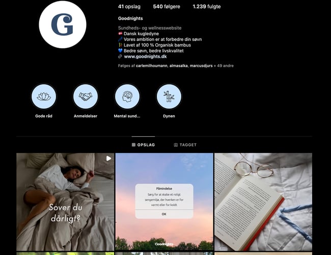 Veletableret webshop med salg af tyngdedyner
