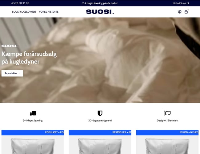 Dansk økologisk kugledyne webshop  - 15.000+ kr. i Omsætning