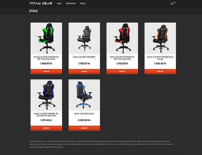 Køreklar webshop med gaming udstyr - Automatisk bogføring & dropshipping