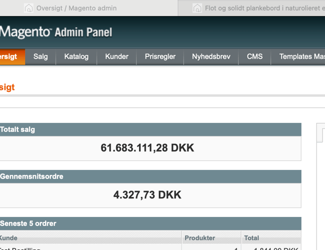 Møbel/Boligudstyr webshop fra 2016 med 61 mio. total omsætning