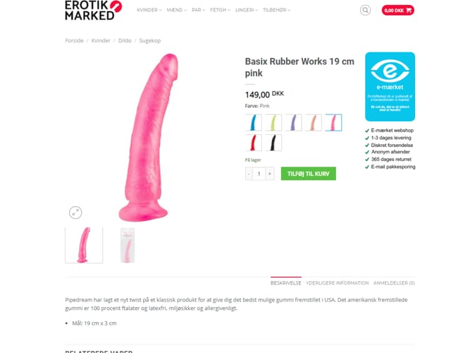 Automatiseret sexlegetøjs webshop med høj fortjeneste og god kvalitet