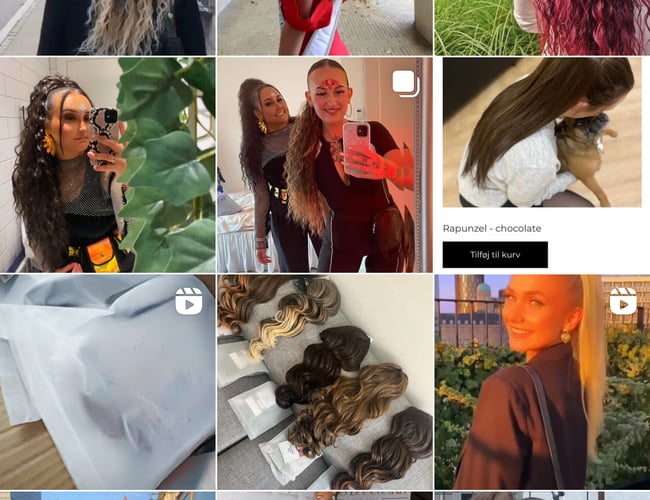 Køreklar webshop til salg med hairextensions - bedste kvalitet på markedet 