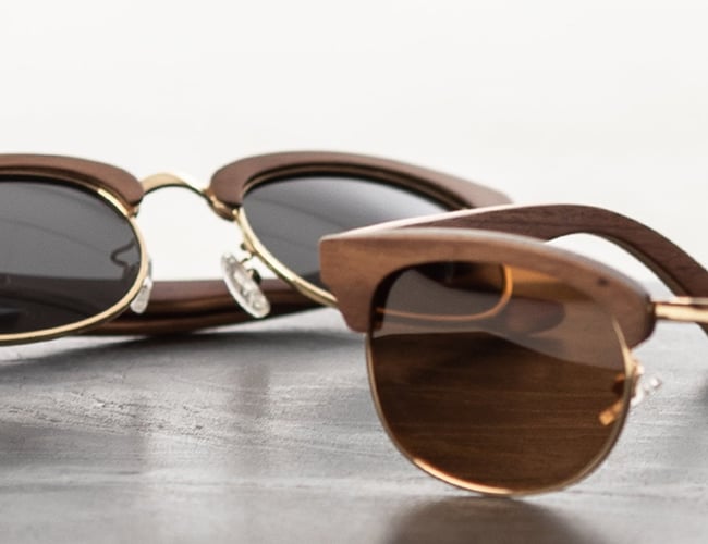 Nystartet Webshop med design solbriller i træ 