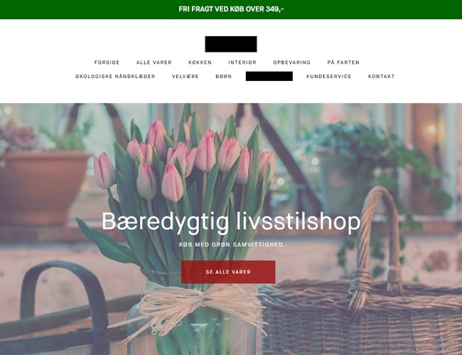 Webshop med bæredygtige produkter, omsætning og et stort leverandørnetværk