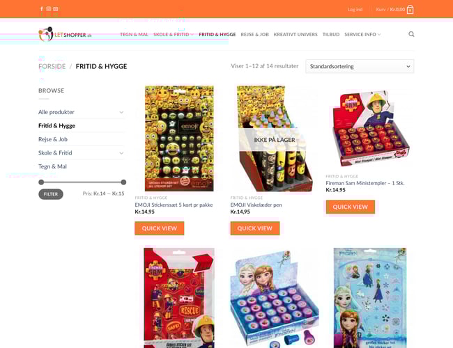 Universel webshop inkl. indkøbsaftale sælges | letshopper.dk