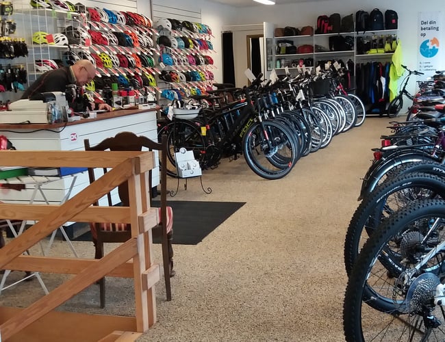 Attraktiv cykelforretning i Hadsund til salg