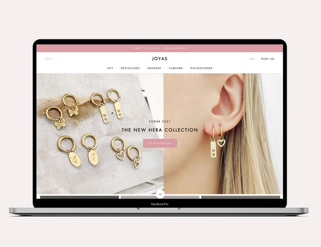 Webshop med salg af smykker - Leverandør i Europa