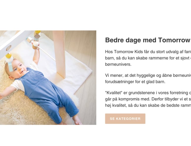 Dropshipping butik med salg af børne produkter