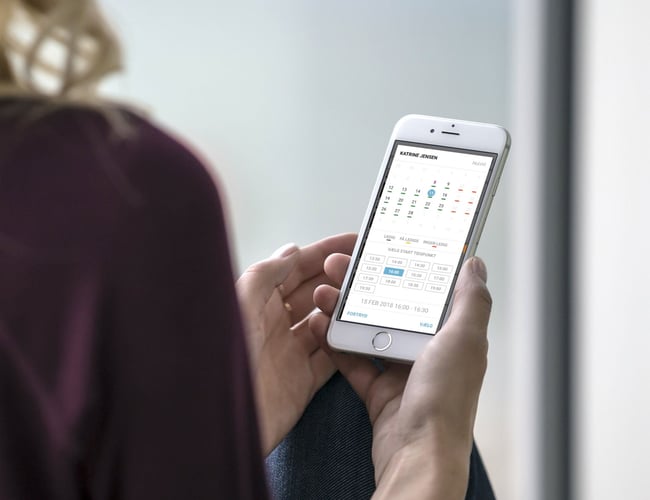 Booking app system der kan tilpasses din branche (Android og iOS)