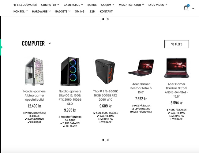 Gaming webshop med omsætning på 2.2 mio på 16 måneder