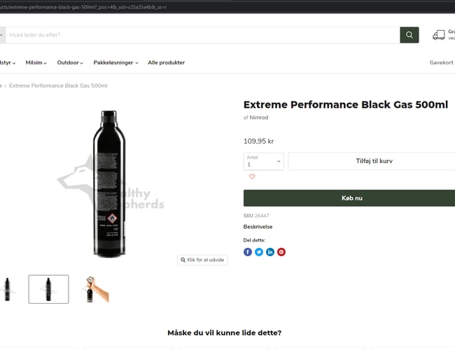 Webshop med salg af Airsoft, Outdoor og Milsim grej sælges