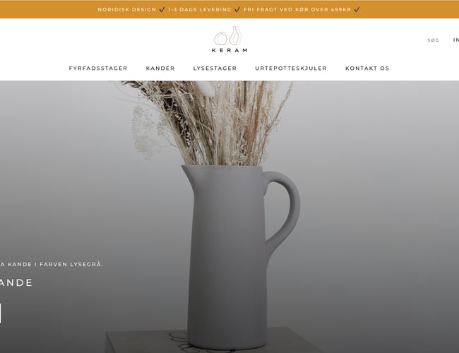 Køreklar Nordisk keramik webshop KERAM.DK - med dansk dropshipping leverandør!