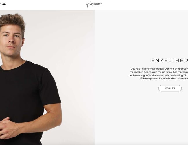 Fuld funktionel webshop til salg - Online salg af kvalitets t-shirts - Bæredygtig leverandør i Portugal 