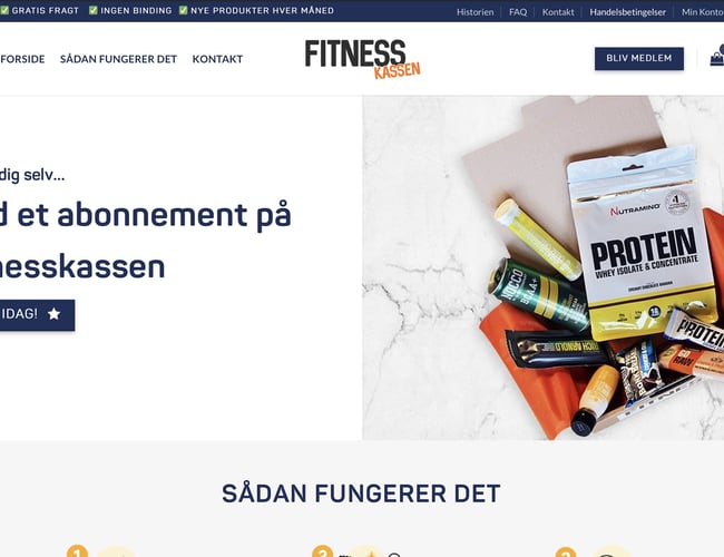 Fitnesskassen.dk - Abonnement tjeneste indenfor fitness industrien - Omsætning ca. 16.000kr/måneden